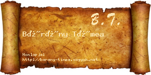 Bárány Tímea névjegykártya